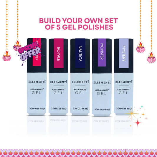 Set of 5 Different Gel Polishes (5.5ml)