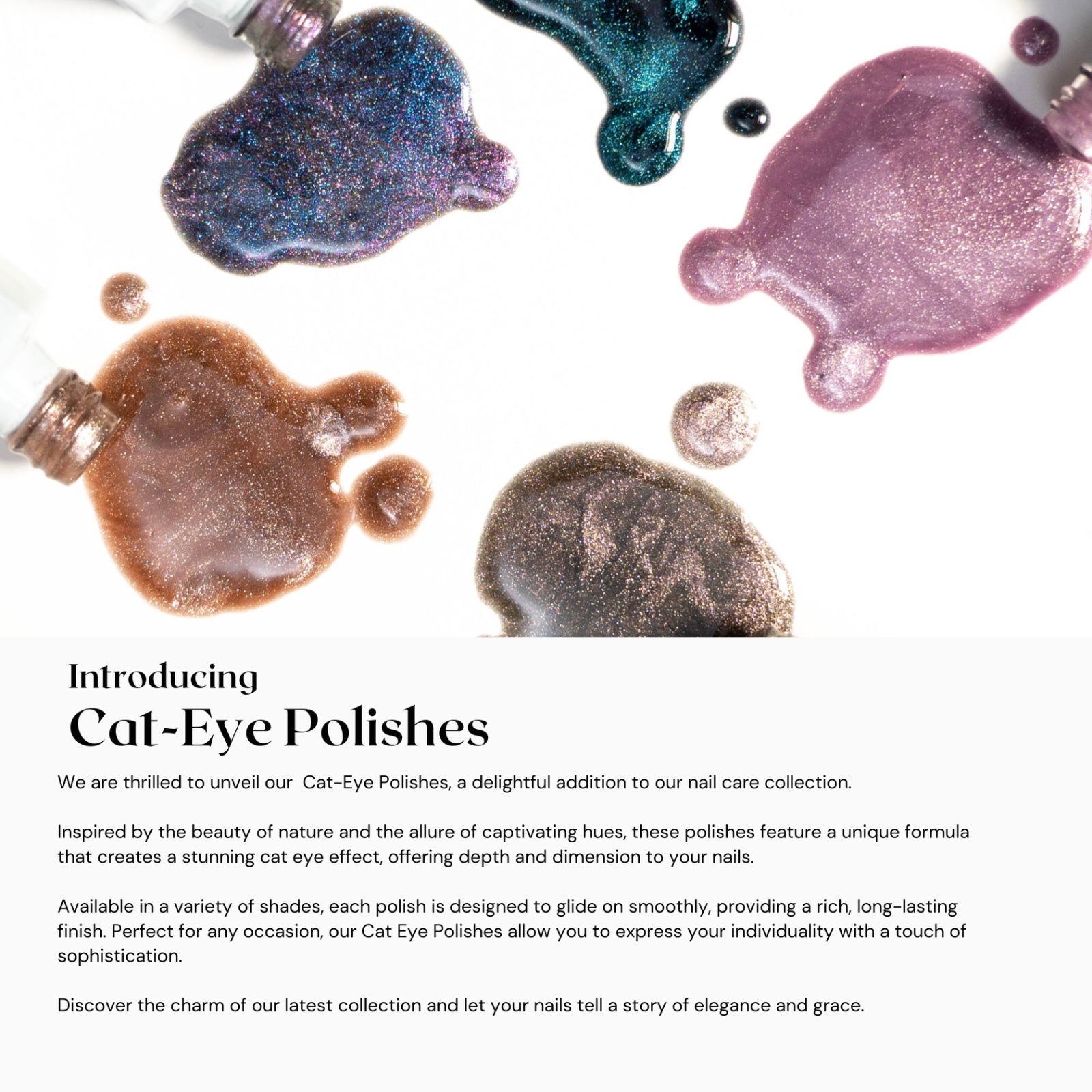 Aurora Cat Eye Gel Polish – Blue-Pinkish Purple, Magnetic Effect, Galaxy Shimmer, Multi-Dimensional Nails, Long-Lasting Shine