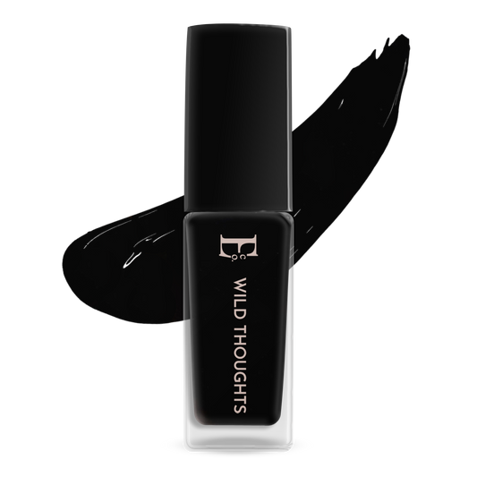 Wild Thoughts Vegan Black Nail Polish – Chip-Resistant, Non-Yellowing, Gel-Like, Long-Lasting Shine