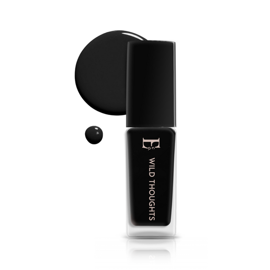 Wild Thoughts Vegan Black Nail Polish – Chip-Resistant, Non-Yellowing, Gel-Like, Long-Lasting Shine