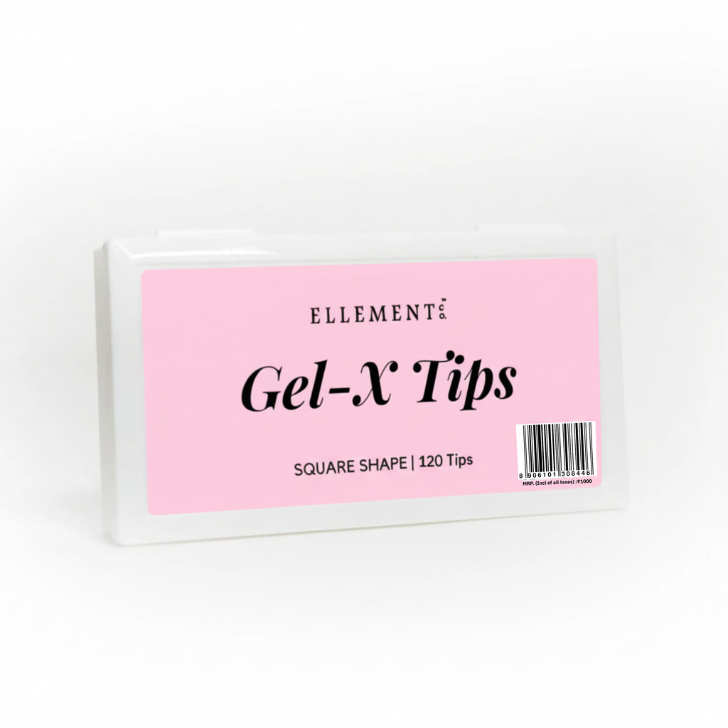 ellement co gel x tips square shape 120 tips