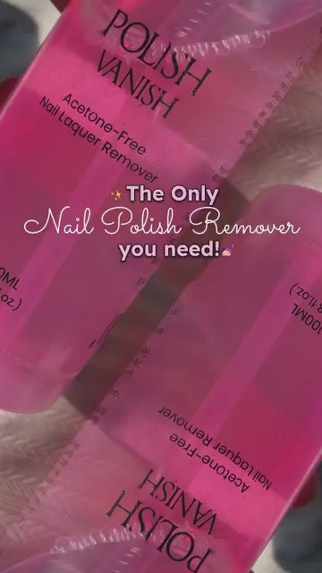 Polish Vanish Acetone-Free Nail Polish Remover – Gentle, Nourishing Formula for Easy Removal of Tough Colors & Glitter